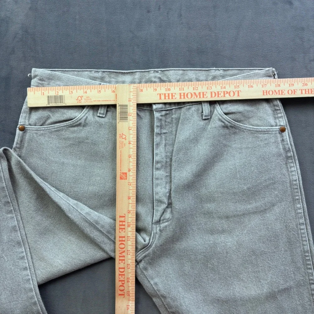 Wrangler 13MWZPG Cowboy Cut Jeans Mens 36x36 Gray Straight Leg Denim Made in USA